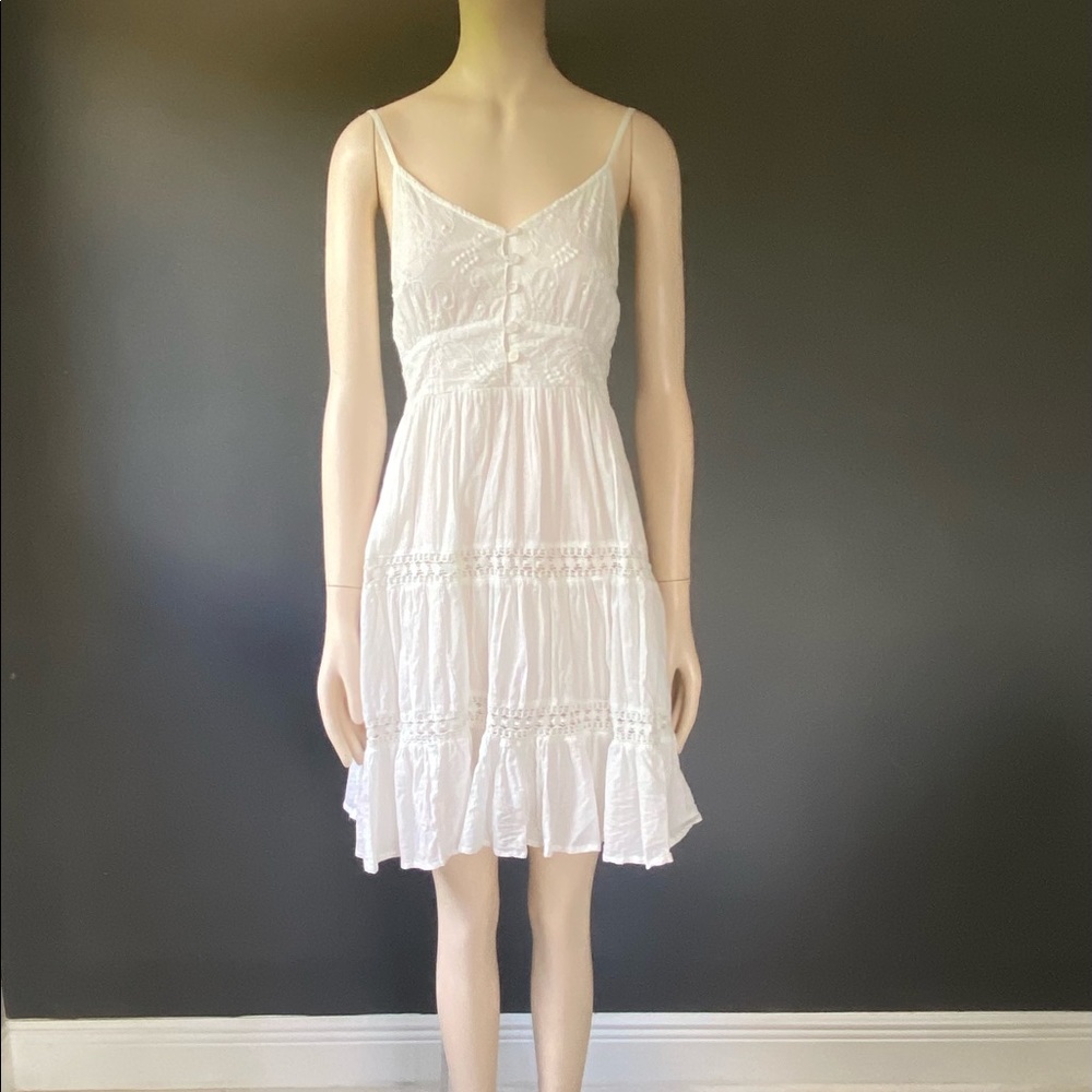 White Cotton Sun Dress - Picture 2 of 11